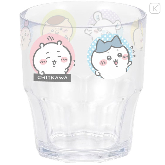 Japan Chiikawa Clear Tumbler - Characters Face Pink - 1