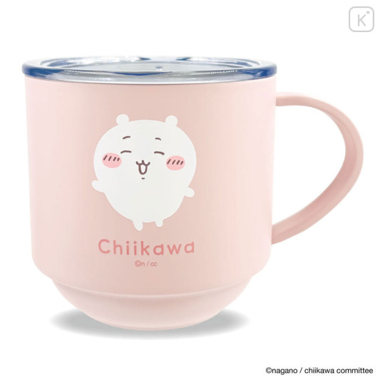 Japan Chiikawa Stainless Steel Mug with Lid - Chiikawa : Pink - 5