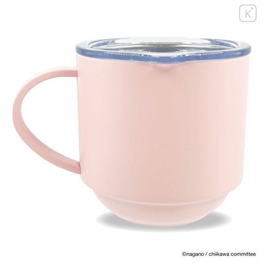 Japan Chiikawa Stainless Steel Mug with Lid - Chiikawa : Pink - 6