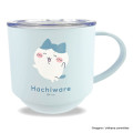 Japan Chiikawa Stainless Steel Mug with Lid - Hachiware Happy - 1