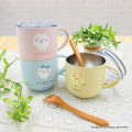 Japan Chiikawa Stainless Steel Mug with Lid - Hachiware Happy - 3