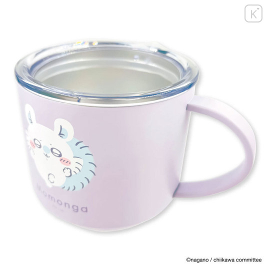 Japan Chiikawa Stainless Steel Mug with Lid - Momonga Praise Me - 6