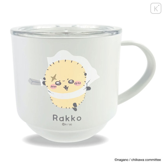 Japan Chiikawa Stainless Steel Mug with Lid - Rakko - 4