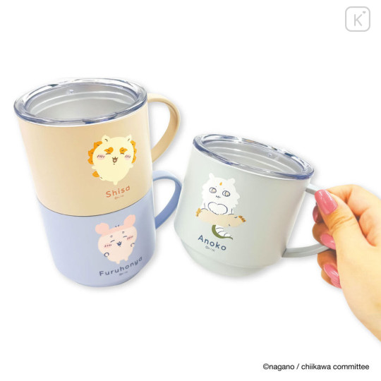 Japan Chiikawa Stainless Steel Mug with Lid - Furuhonya Kani-chan - 3