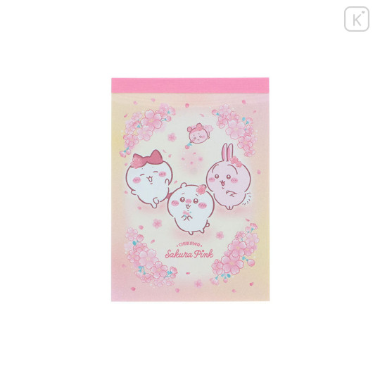 Japan Chiikawa Mini Notepad - Chiikawa & Hachiware & Usagi : Sakura Pink - 5