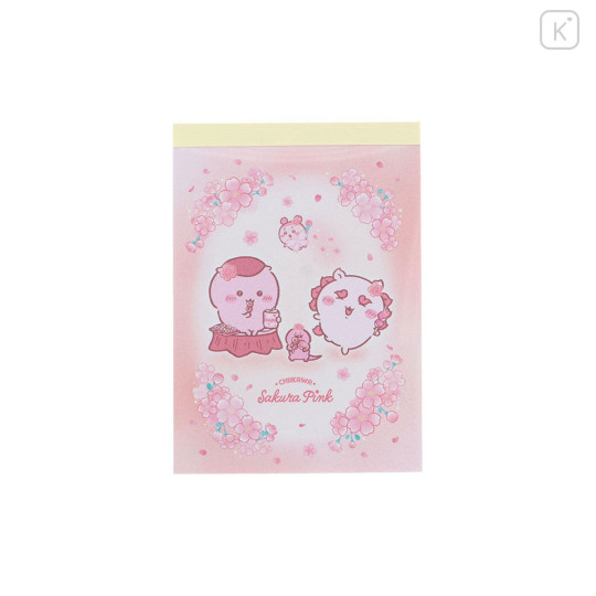 Japan Chiikawa Mini Notepad - Kurimanju & Shisa : Sakura Pink - 5