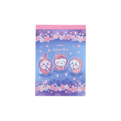 Japan Chiikawa Mini Notepad - Chiikawa & Hachiware & Usagi : Sakura Pink Night