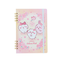 Japan Chiikawa B6 Ring Notebook - Characters : Sakura Pink
