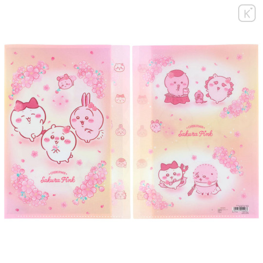 Japan Chiikawa 5 Pockets A4 Index File Holder - Characters : Sakura Pink - 5