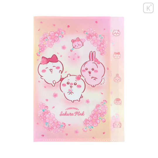 Japan Chiikawa 5 Pockets A4 Index File Holder - Characters : Sakura Pink - 6