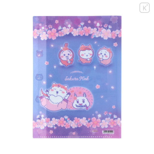 Japan Chiikawa 5 Pockets A4 Index File Holder - Characters : Sakura Pink Night - 7