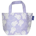 Japan Miffy Mini Tote Bag - Miffy : Face Light Purple - 1