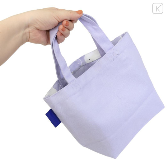 Japan Miffy Mini Tote Bag - Miffy : Face Light Purple - 2