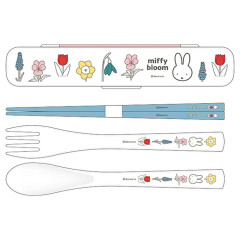 Japan Miffy Bento Lunch Cutlery Set Spoon Fork Chopstick - Miffy : Bloom