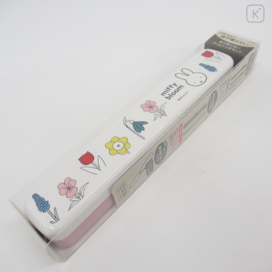 Japan Miffy Bento Lunch Cutlery Set Spoon Fork Chopstick - Miffy : Bloom - 2