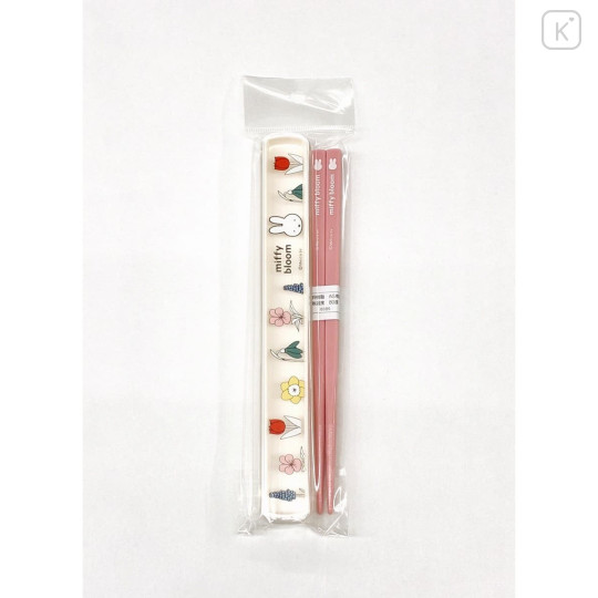 Japan Miffy Chopsticks 18cm with Case - Miffy : Bloom - 1
