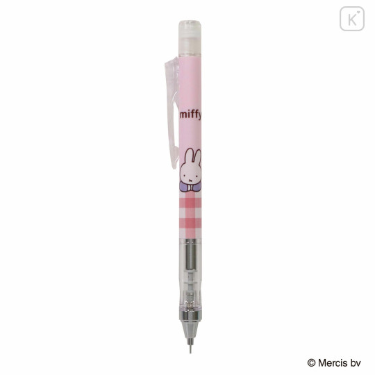 Japan Miffy Mono Graph Shaker Mechanical Pencil - Miffy : Plaid Pink - 3