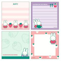 Japan Miffy Square Memo Pad - Miffy : Strawberry Pink - 2