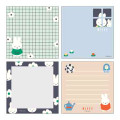 Japan Miffy Square Memo Pad - Miffy : Flower Black - 2