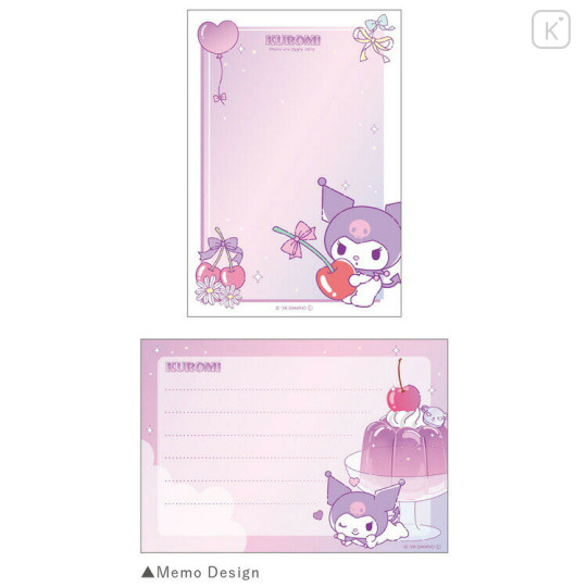 Japan Sanrio Mini Notepad - Kuromi : Dessert Jelly - 2