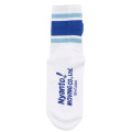 Japan Mofusand Embroidered Low Crew Socks - Nyanto! Moving Center Cat Good Job Blue - 5