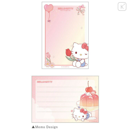 Japan Sanrio Mini Notepad - Hello Kitty : Dessert Jelly - 2