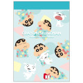 Japan Crayon Shin-chan Mini Notepad - Shinnosuke Nohara & Shiro : Pajama Mint - 1