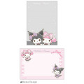 Japan Sanrio Mini Notepad - Kuromi & My Melody : Sweet Cute Ribbon Dress - 2