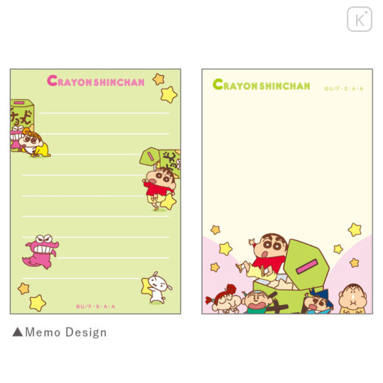Japan Crayon Shin-chan Mini Notepad - Shinnosuke Nohara : Friends Choco Green - 2