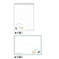 Japan Peanuts Mini Notepad - Snoopy & Woodstock : Smile Face White - 2