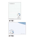 Japan Peanuts Mini Notepad - Snoopy & Woodstock : Face Grey - 2