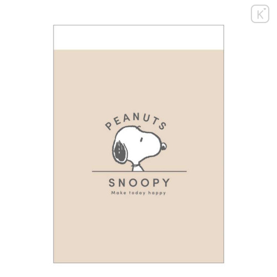 Japan Peanuts Mini Notepad - Snoopy : Beige - 1