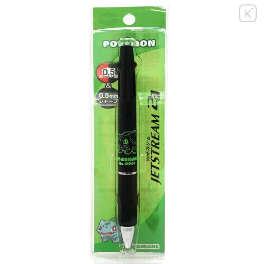 Japan Pokemon Jetstream 2&1 Multi Ballpoint Pen + Mechanical Pencil - Bulbasaur - 1
