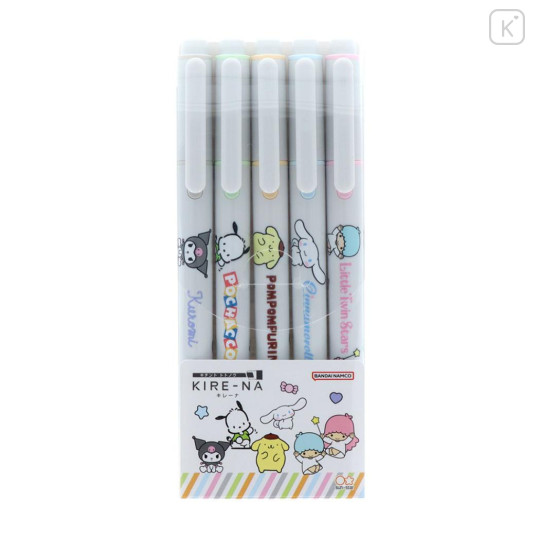 Japan Sanrio Kire-na Double-sided Highlighter Set - Pale - 1