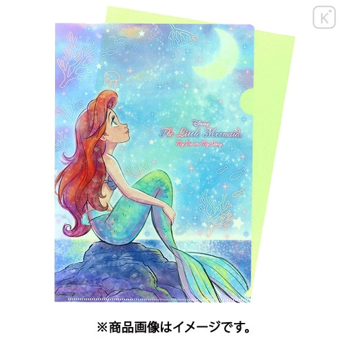 Japan Disney A4 Clear Holder - Ariel : Dreamy and Cute! Bedtime - 3