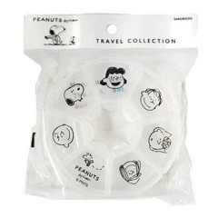 Japan Peanuts Small Case 7-Compartment - Snoopy & Woodstock