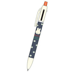 Japan Miffy 2 Color Ballpoint Pen & Mechanical Pencil - Miffy : Flower Bloom Navy