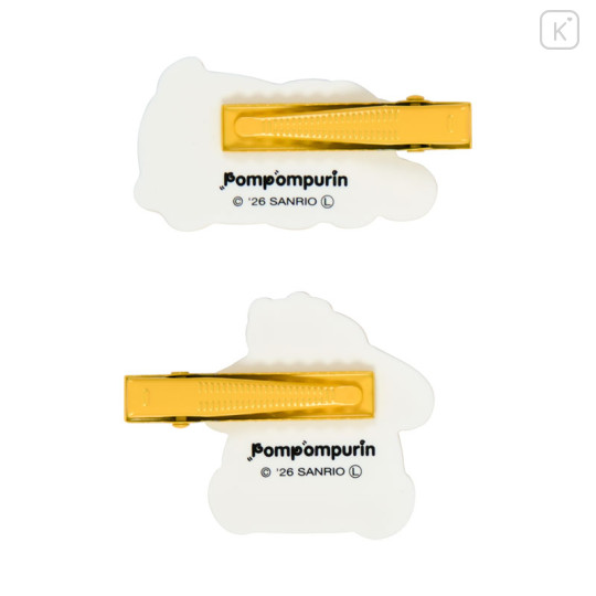 Japan Sanrio Rubber Hair Clip Set - Pompompurin : 30th Anniversary - 3