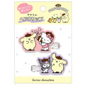 Japan Sanrio Acrylic Hair Clip Set - Hello Kitty & Kuromi & Pompompurin : 30th Anniversary - 1