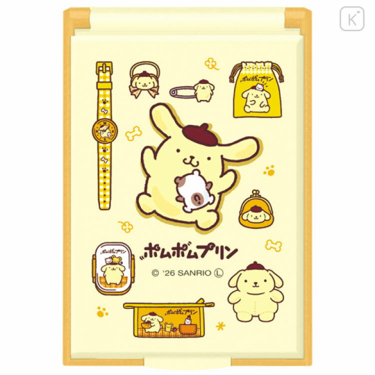 Japan Sanrio Folding Mirror - Pompompurin : 30th Anniversary - 1