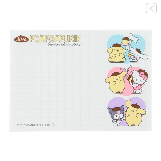 Japan Sanrio Mini Notepad - Pompompurin : 30th Anniversary - 4