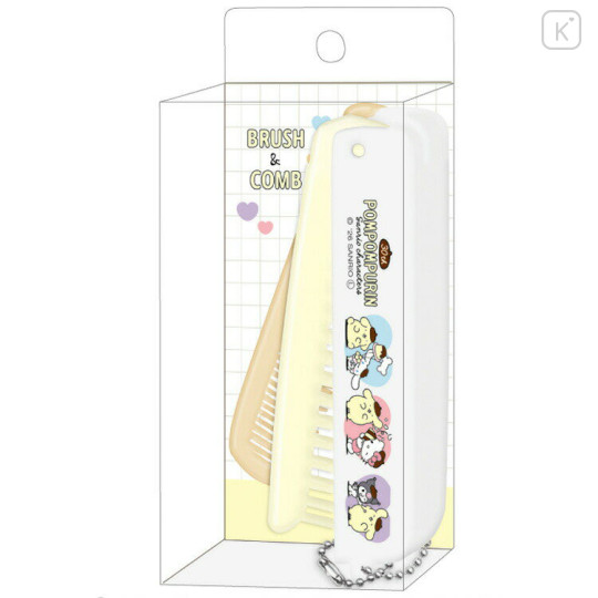 Japan Sanrio Brush & Comb - Pompompurin : 30th Anniversary White - 1