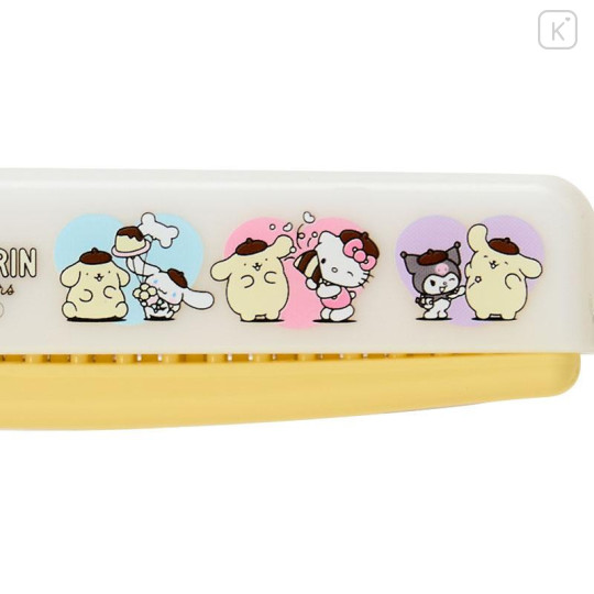 Japan Sanrio Folding Brush & Comb - Pompompurin : 30th Anniversary White - 4
