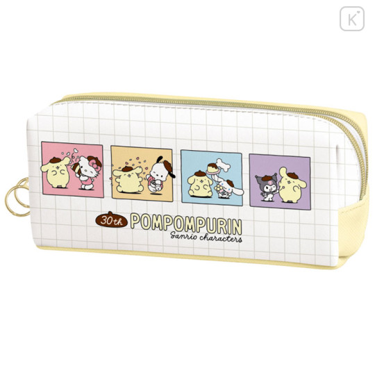 Japan Sanrio Twin Zipper Pen Case - Pompompurin : 30th Anniversary - 1