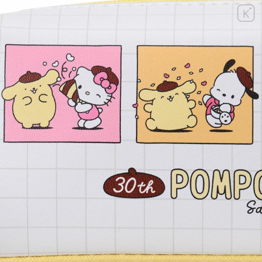 Japan Sanrio Twin Zipper Pen Case - Pompompurin : 30th Anniversary - 4