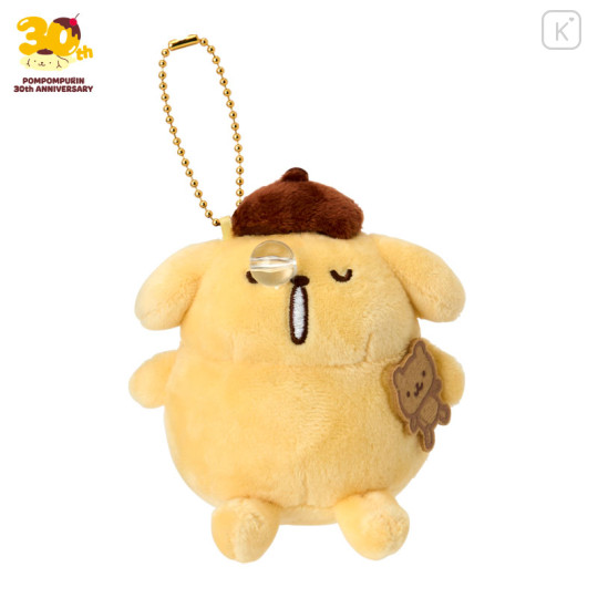 [Pre-order] Japan Sanrio Mascot Holder - Pompompurin : 30th Anniversary Sleeping Snoring - 1