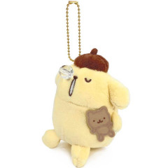 Japan Sanrio Mascot Holder - Pompompurin : 30th Anniversary Sleeping Snoring