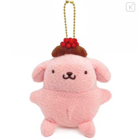 Japan Sanrio Mascot Holder - Pompompurin : 30th Anniversary Strawberry - 1