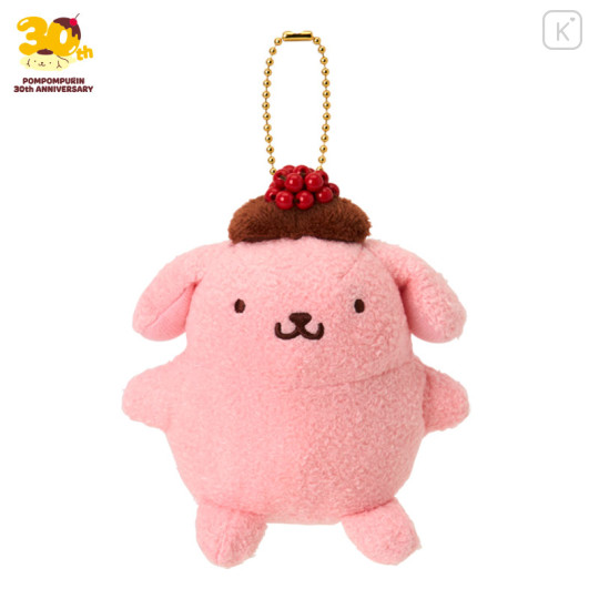 [Pre-order] Japan Sanrio Mascot Holder - Pompompurin : 30th Anniversary Strawberry - 1