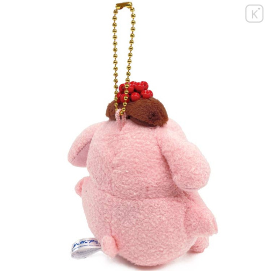 Japan Sanrio Mascot Holder - Pompompurin : 30th Anniversary Strawberry - 3